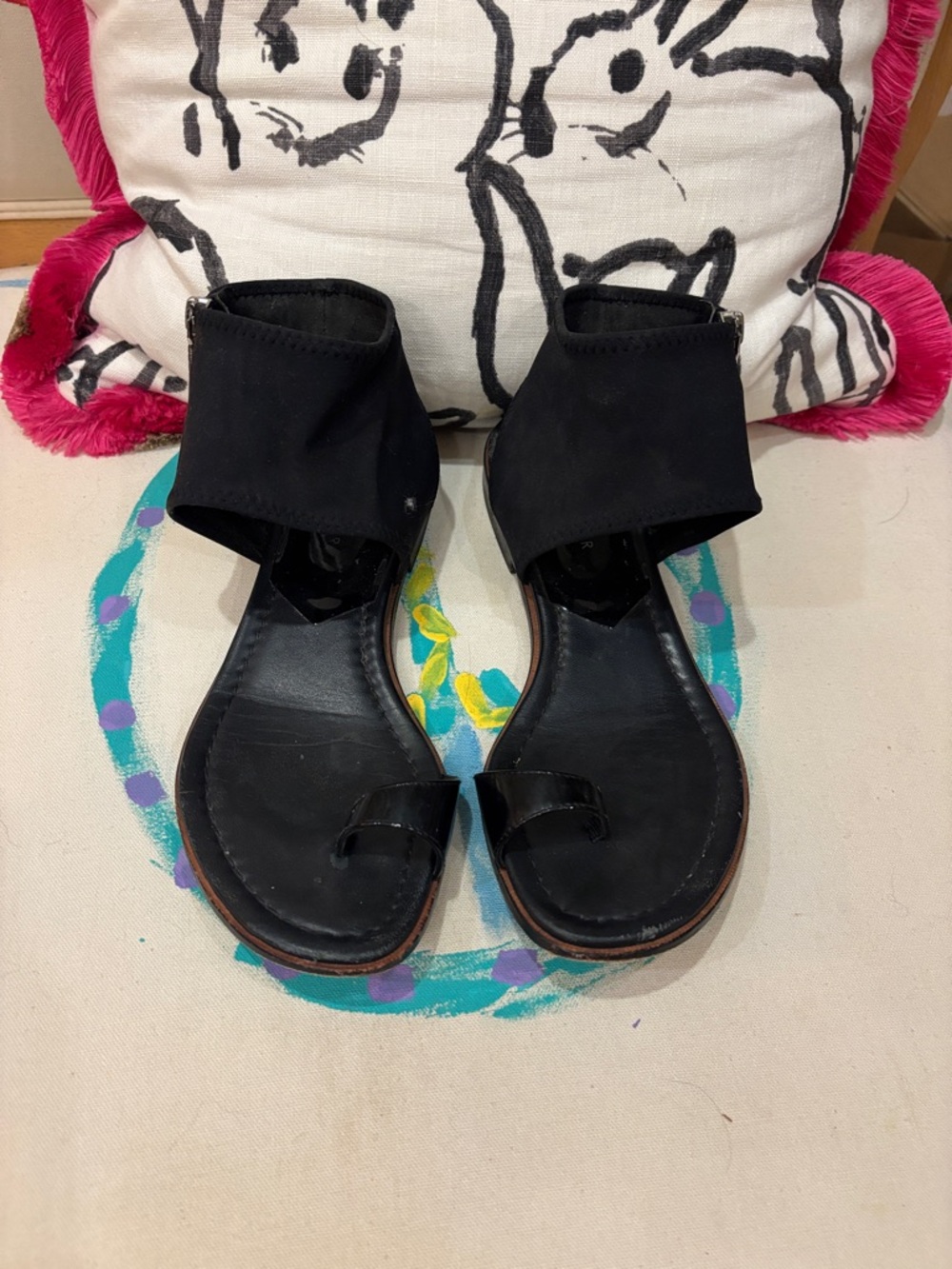 Black Ankle Cuff Sandals - Stylish Women's Summer Shoes